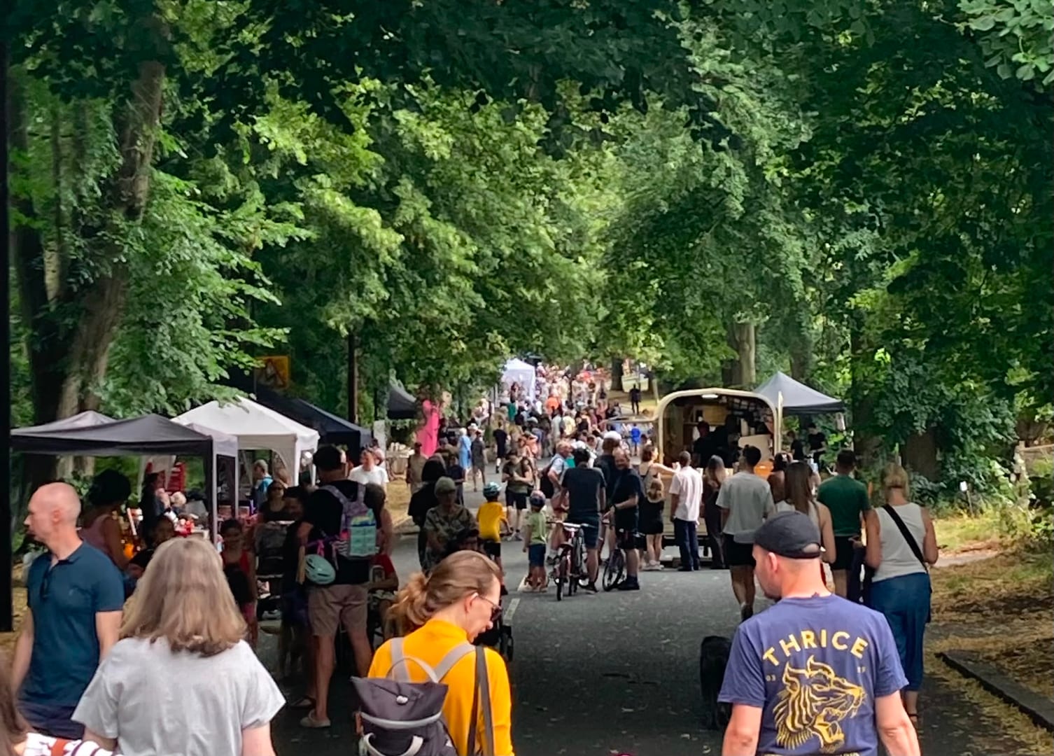 Crowds enjoying the Gledhow Valley Green Fair
